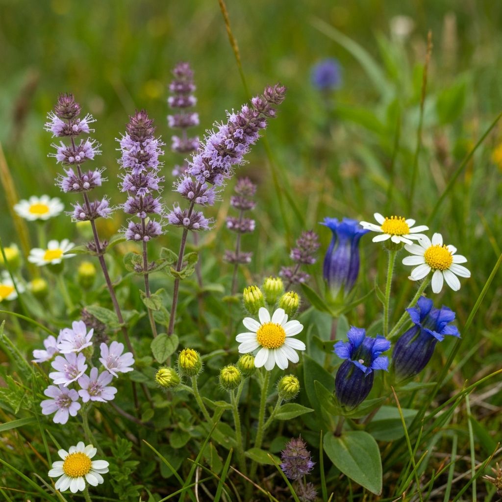 Alpine herbs and botanical specimens